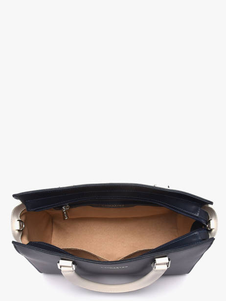 Sac Trapèze Smooth Cuir Lancaster Bleu smooth 4 vue secondaire 2