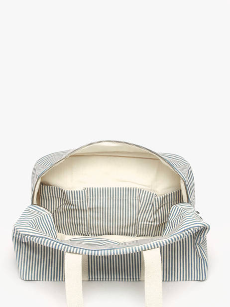 Sac Porté épaule Rayures Coton Hindbag Bleu rayures RA vue secondaire 2