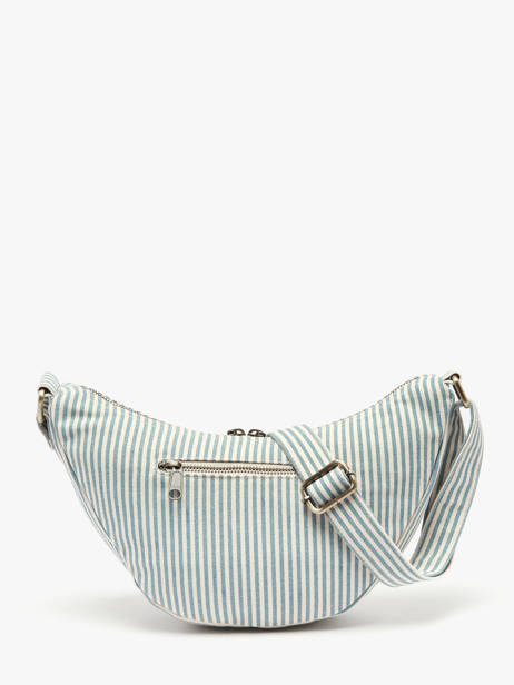 Sac Bandoulière Rayures Coton Hindbag Bleu rayures RA vue secondaire 3