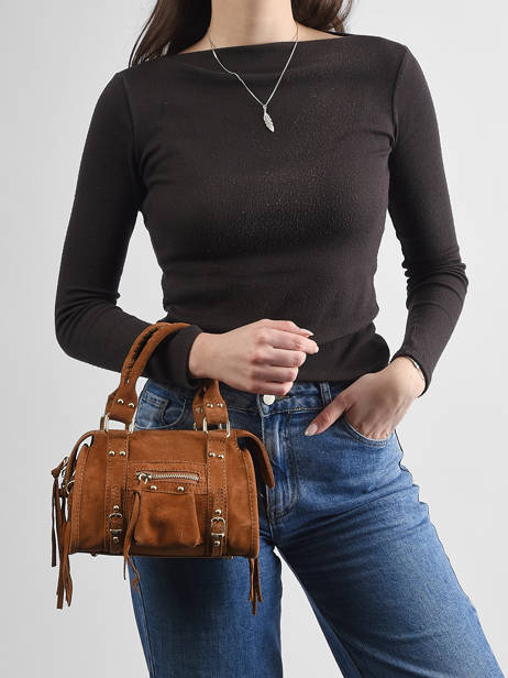 Sac Bandoulière Velvet Cuir Milano Marron velvet VE24092O vue secondaire 1