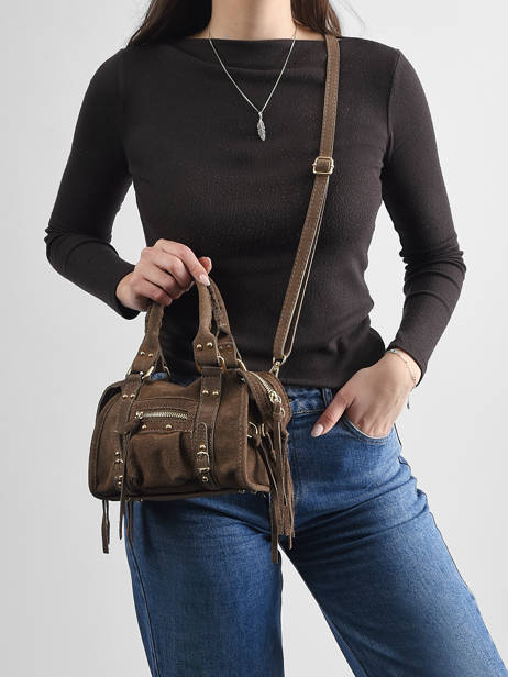Crossbody Bag Velvet Leather Milano Beige velvet VE24092O other view 1