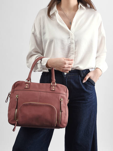 Shopping Bag Vintage Leather Nat et nin Pink vintage MACY other view 1