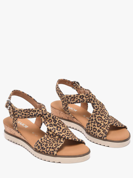 Sandals In Leather Gabor Brown women 90 other view 1