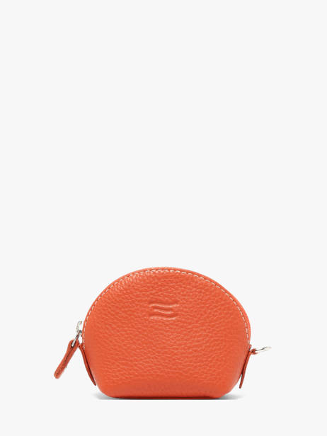 Porte-monnaie Caviar Cuir Crinkles Orange caviar 14026