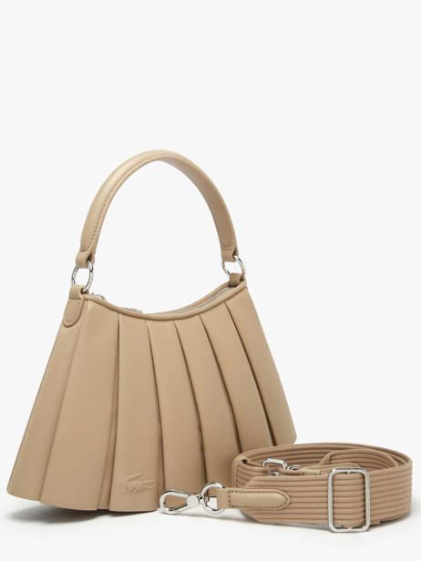 Shoulder Bag Lenglen Leather Lacoste Beige lenglen NU5011DP other view 2