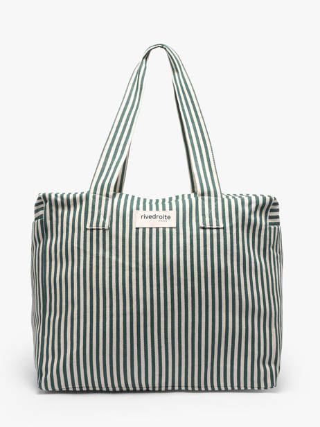 Shoulder Bag Spring Striped Cotton Rivedroite Green spring striped CELESTRI