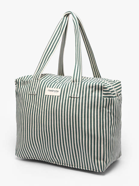 Shoulder Bag Spring Striped Cotton Rivedroite Green spring striped CELESTRI other view 1