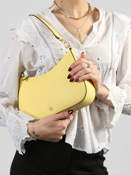Sac Porté épaule Danni 26 Cuir Lauren ralph lauren Jaune danni 31883768 vue secondaire 1