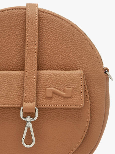 Sac Bandoulière Dorine Cuir Nathan baume Marron nathan 32PO vue secondaire 3