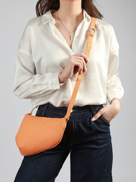 Sac Bandoulière Large City Perle Cuir Nathan baume Orange n city 1 vue secondaire 1