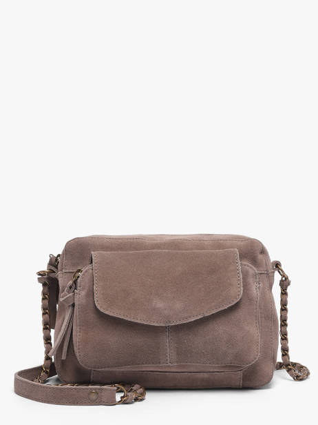 Leather Crossbody Bag Naina Pieces Brown naina 17100639