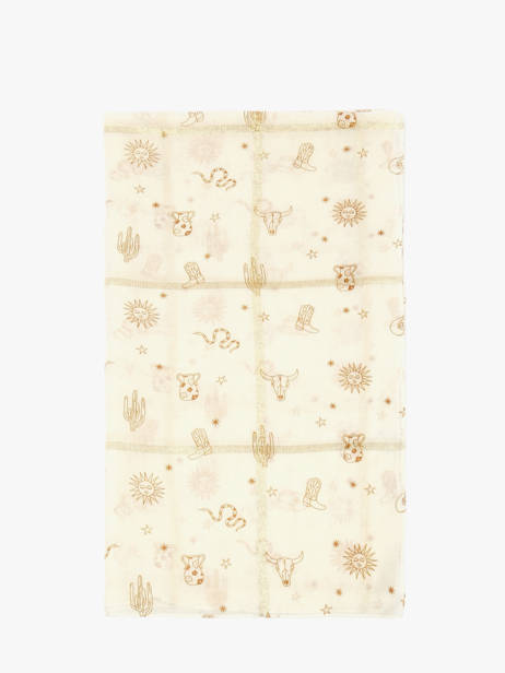 Scarf Far West 120x120cm Pieces Beige tasselo 17146404