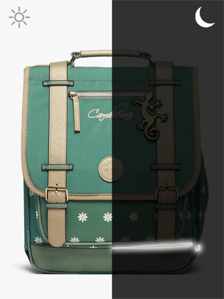 3-compartment Backpack Cameleon Green vintage fantasy PBVGSD39 other view 8