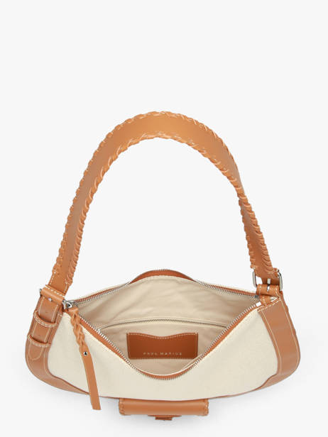 Sac Le Hobo M Escapade Cuir Et Coton Paul marius Beige escapade HOBOMESC vue secondaire 3
