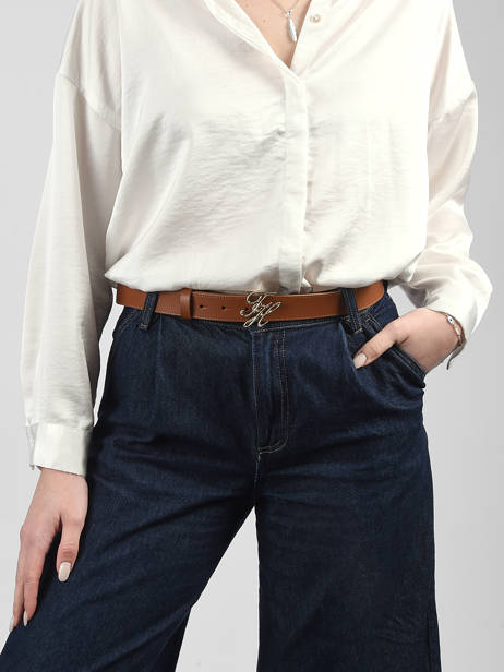 Ceinture Tommy hilfiger Marron belt AW18568 vue secondaire 1