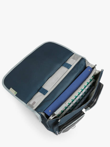 Cartable 2 Compartiments Cameleon Bleu vintage urban 27 vue secondaire 3