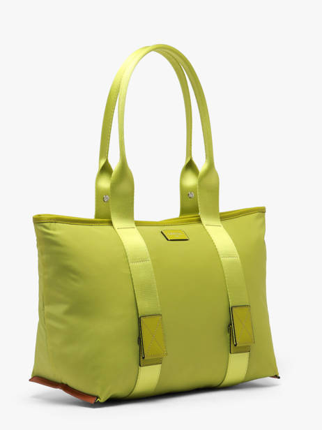 Sac Cabas Zippé M Mistral Rollable Nylon Et Cuir Lancel Vert mistral A13995 vue secondaire 2