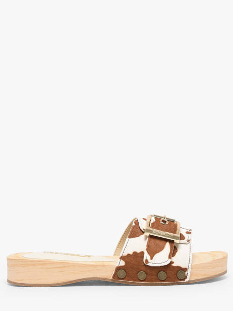 Slippers In Leather Colors of california Brown accessoires HCBAYL06