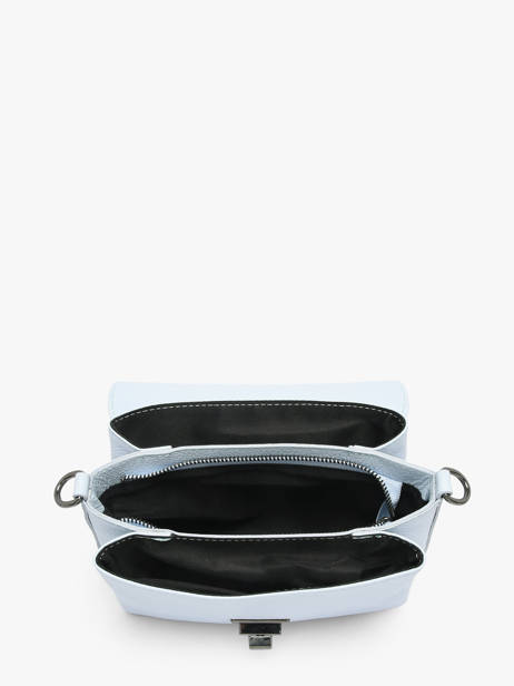 Sac Bandoulière Caviar Cuir Milano Bleu caviar CA24061 vue secondaire 2