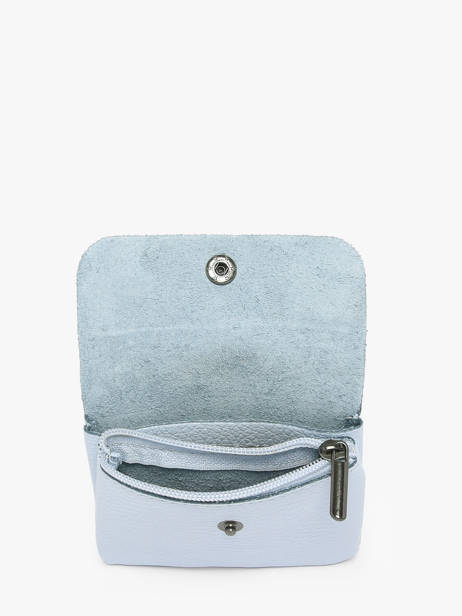 Porte-monnaie Caviar Cuir Milano Bleu caviar CA23092 vue secondaire 1