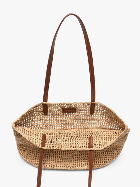 Cabas Cabas Raphia Vanessa bruno Beige cabas raphia 60V40468 vue secondaire 3