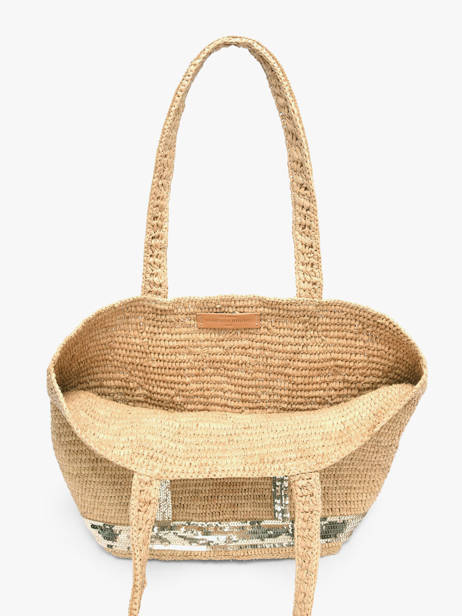 Sac Porté Main Cabas Raphia Raphia Vanessa bruno Beige cabas raphia 64V40380 vue secondaire 4