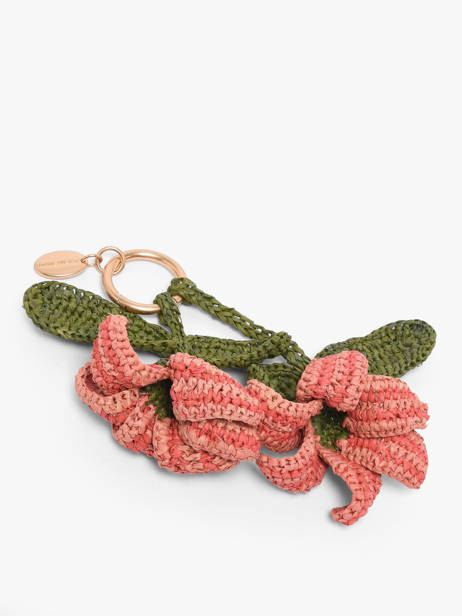 Bijou De Sac Lys Raphia Vanessa bruno Rose charms 96V42673 vue secondaire 1