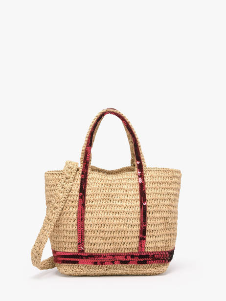 Sac Bandoulière Baby Cabas Raphia Et Paillettes Vanessa bruno Beige cabas raphia 64V40410