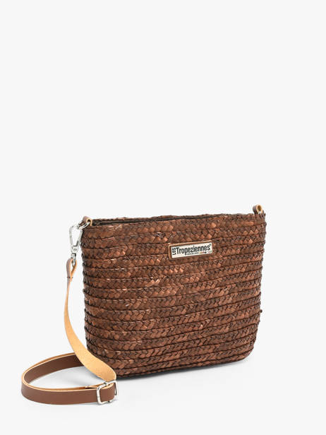 Sac Bandoulière Milos Paille Les tropeziennes Marron milos TZ04 vue secondaire 2