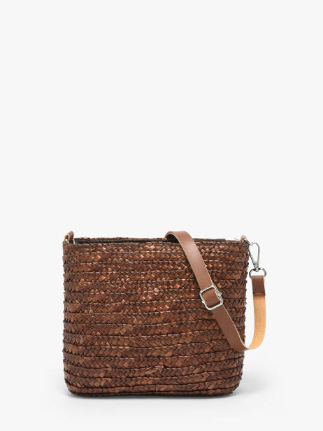Sac Bandoulière Milos Paille Les tropeziennes Marron milos TZ04 vue secondaire 4