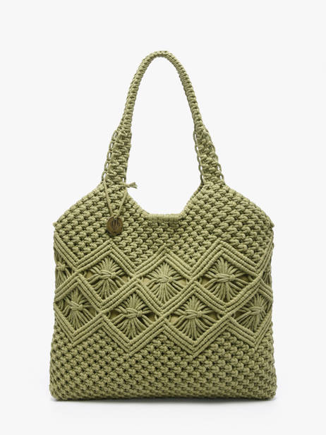 Sac Porté épaule Estival Coton Le voyage en panier Vert estival PM941