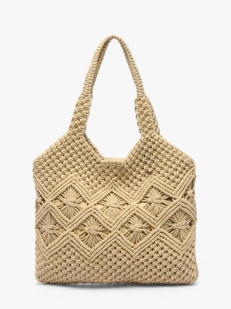 Sac Porté épaule Estival Coton Le voyage en panier Beige estival PM941 vue secondaire 4