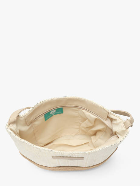 Sac Bandoulière Irisé Le voyage en panier Blanc guimauve PM289 vue secondaire 4