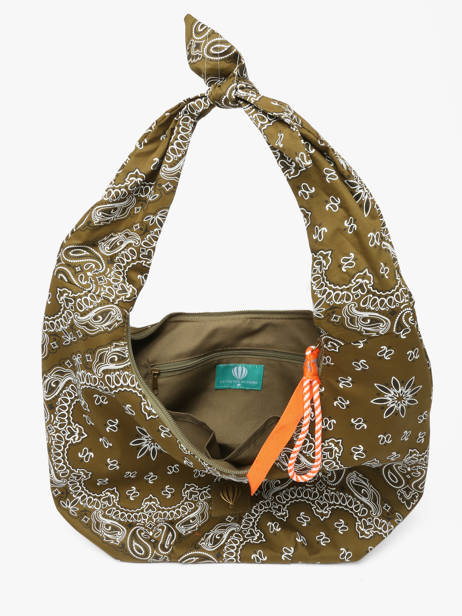 Shoulder Bag Bandana Cotton Le voyage en panier Green bandana PM970 other view 3