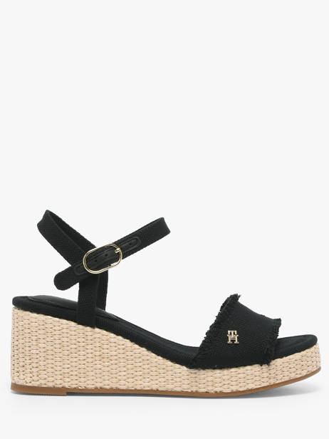 Sandales En Cuir Tommy hilfiger Noir women 9470BDS