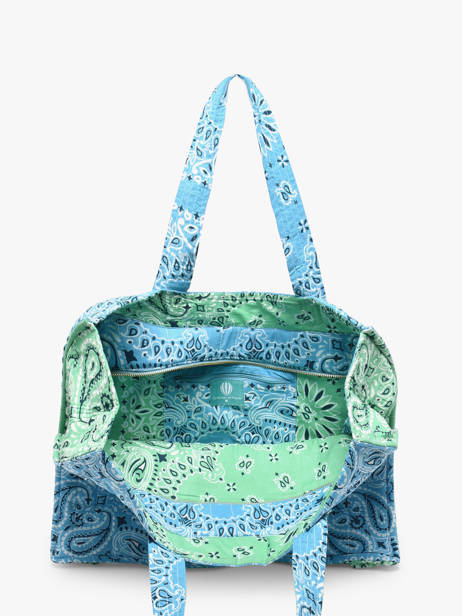 Sac Porté épaule Bandana Coton Le voyage en panier Bleu bandana PM965 vue secondaire 2