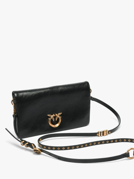 Sac Bandoulière Love Bag Icon Cuir Pinko Noir love bag icon 6023A315 vue secondaire 1