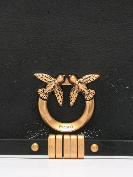 Sac Bandoulière Love Bag Icon Cuir Pinko Noir love bag icon 6023A315 vue secondaire 2