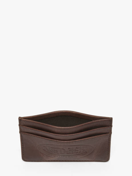 Porte-cartes Cuir Von dutch Marron wallets OBAS vue secondaire 1