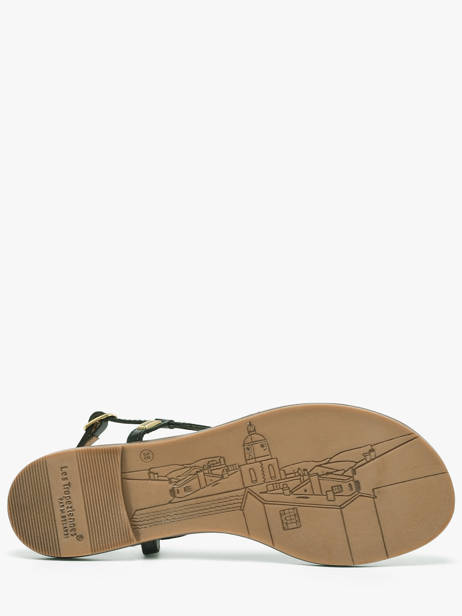 Flip Flops In Leather Les tropeziennes Black women HATOME other view 4