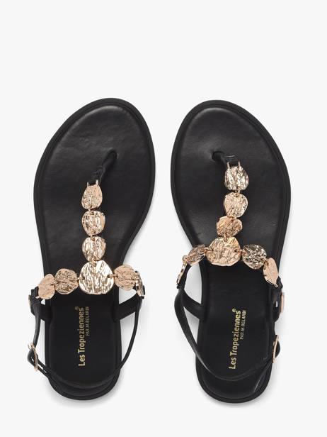 Flip Flops In Leather Les tropeziennes Black women ORTEGA other view 3