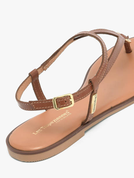 Nu-pieds En Cuir Les tropeziennes Marron women HATOME vue secondaire 2