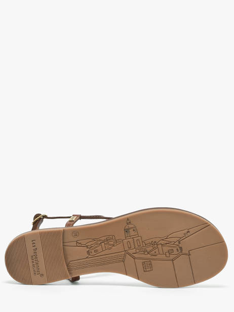 Nu-pieds En Cuir Les tropeziennes Marron women HATOME vue secondaire 4