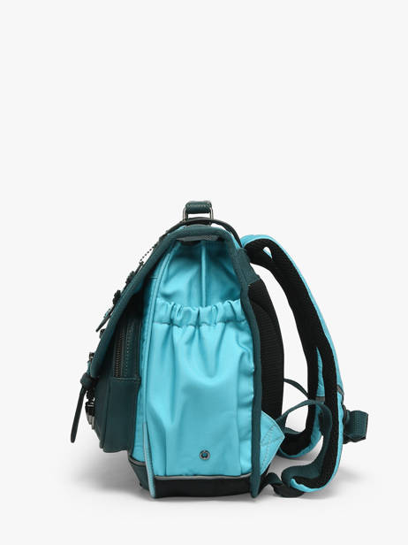 Satchel 2 Compartments Cameleon Blue vintage urban PBVBCA35 other view 2