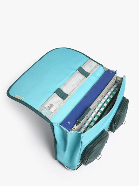 Satchel 2 Compartments Cameleon Blue vintage urban PBVBCA35 other view 3