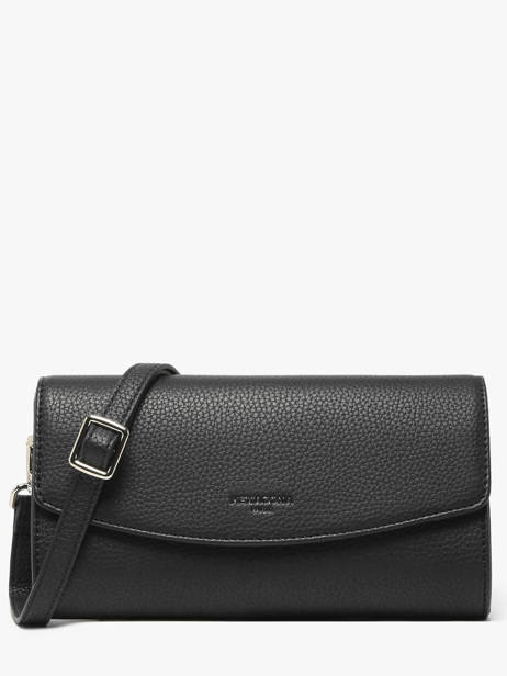 Leather Madrid Clutch With Shoulder Strap Hexagona Black madrid 536554