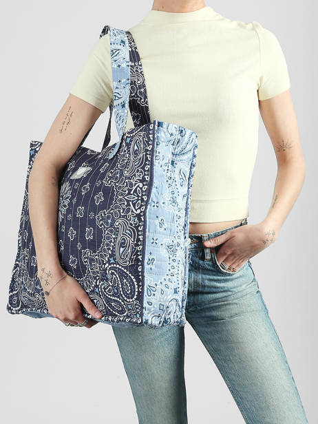 Shoulder Bag Bandana Cotton Le voyage en panier Blue bandana PM965 other view 1