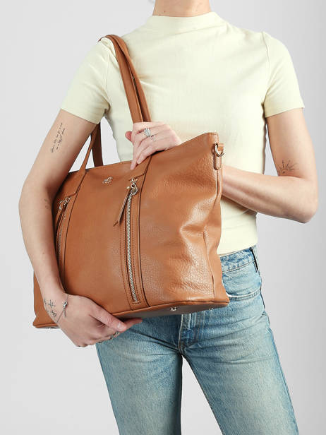 Sac Porté épaule Zip Lulu castagnette Marron zip ALBIN vue secondaire 1