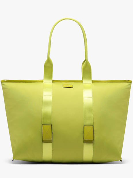 Sac Cabas Zippé L Mistral Rollable Nylon Et Cuir Lancel Vert mistral A13996