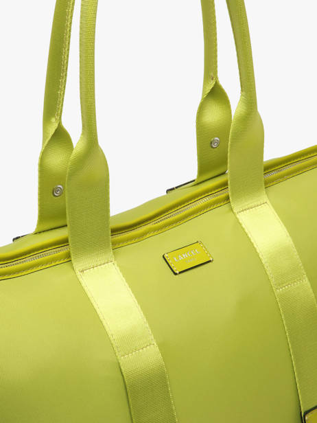 Sac Cabas Zippé L Mistral Rollable Nylon Et Cuir Lancel Vert mistral A13996 vue secondaire 3